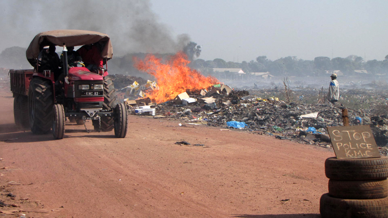 Picture of burning areas at Bakoteh landfill